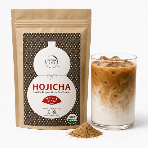 Matcha Moon Organic Hojicha Powder | Japanese Roasted Green Tea from Uji, Kyoto, Japan...
