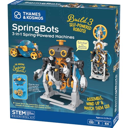 Kit STEM SpringBots Thames & Kosmos : 3 robots à ressort pour apprendre l'énergie potentielle