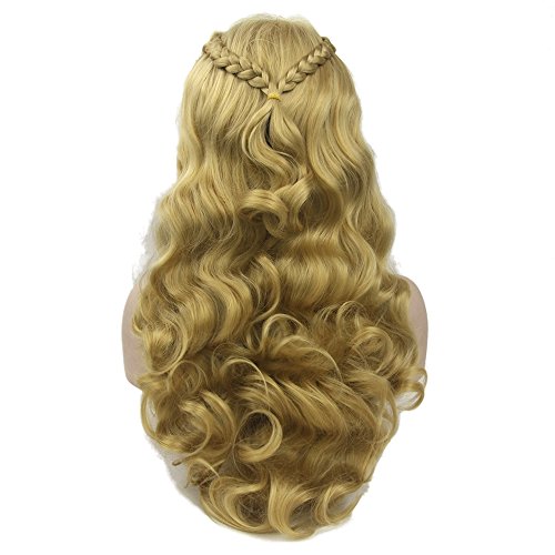 IMISSU Cartoon Characters Long Curly Cosplay Wig Party Costume Wigs for Halloween & Christmas (Yellow) - Image 4