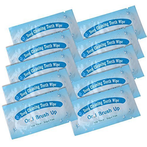 IVORIE® Textured Finger Teeth Wipes Brush Ups Dental Clean Pre/Post