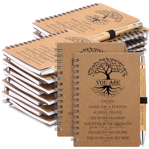 Carnets à spirales en kraft Sayglossy, le cadeau chrétien idéal pour parrain et pasteur