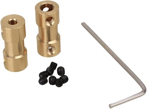 2pcs 3mm to 5mm Brass Joint For RC With Screws Shaft Coupling Motor Connector
