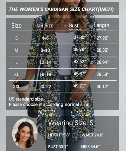 Image of YSYOKOW Lightweight Cardigans for Women 3 /4 Sleeve Long Open Front | Cardigan sweaters for women lightweight, summer cardigans for women lightweight, long cardigans for women trendy, dressy