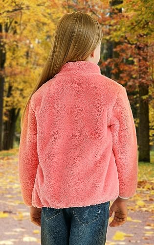 Kids Fleece Zip-up Jacket, Toddlers Warmth Outwear Coat, Boys Girls 3-12 Years3
