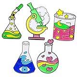 VILLFUL 5stücke Teiliges Laborequipment Emaille Broschen Set Wissenschaftliche Anstecknadeln Für Damen Langlebiger Modeschmuck Für Alltag Party Hochzeit Und Geschenk