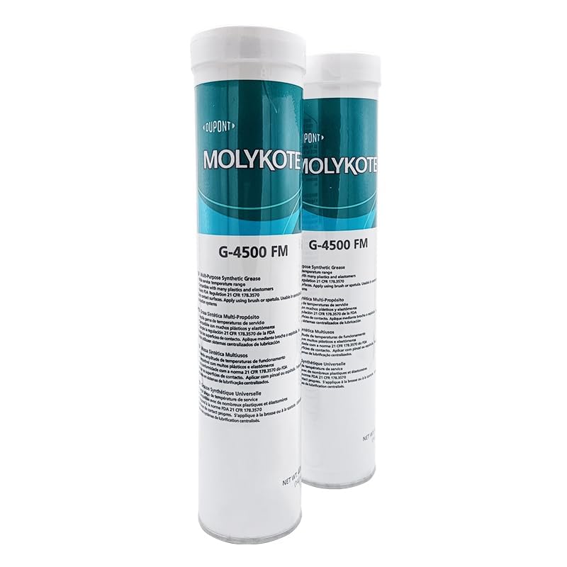 Molykote G-4500 FM 400g Grasso sintetico multiuso grado alimentare bianco per cuscinetti ingranaggi macchinari alimentari contatto alimentare occasionale consistenza leggera PTFE