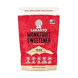 Lakanto Golden Monkfruit Sweetener - 1:1 Raw Cane Sugar Substitute, Zero Calorie, Keto Diet Friendly, Zero Net Carbs, Zero Glycemic, Baking, Extract, Sugar Replacement (Golden - 1.76 lbs)