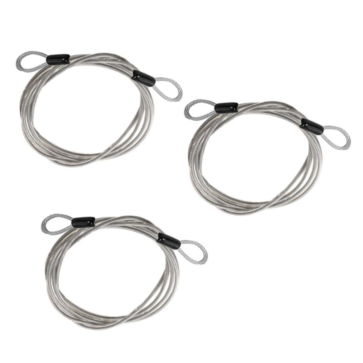 HOMOCONO Sturdy Wire Rope Clothesline 4 Pieces 2m 50meters Long Thick Fencing Wire Cable Braided Stainless Steel Plastic Jacket