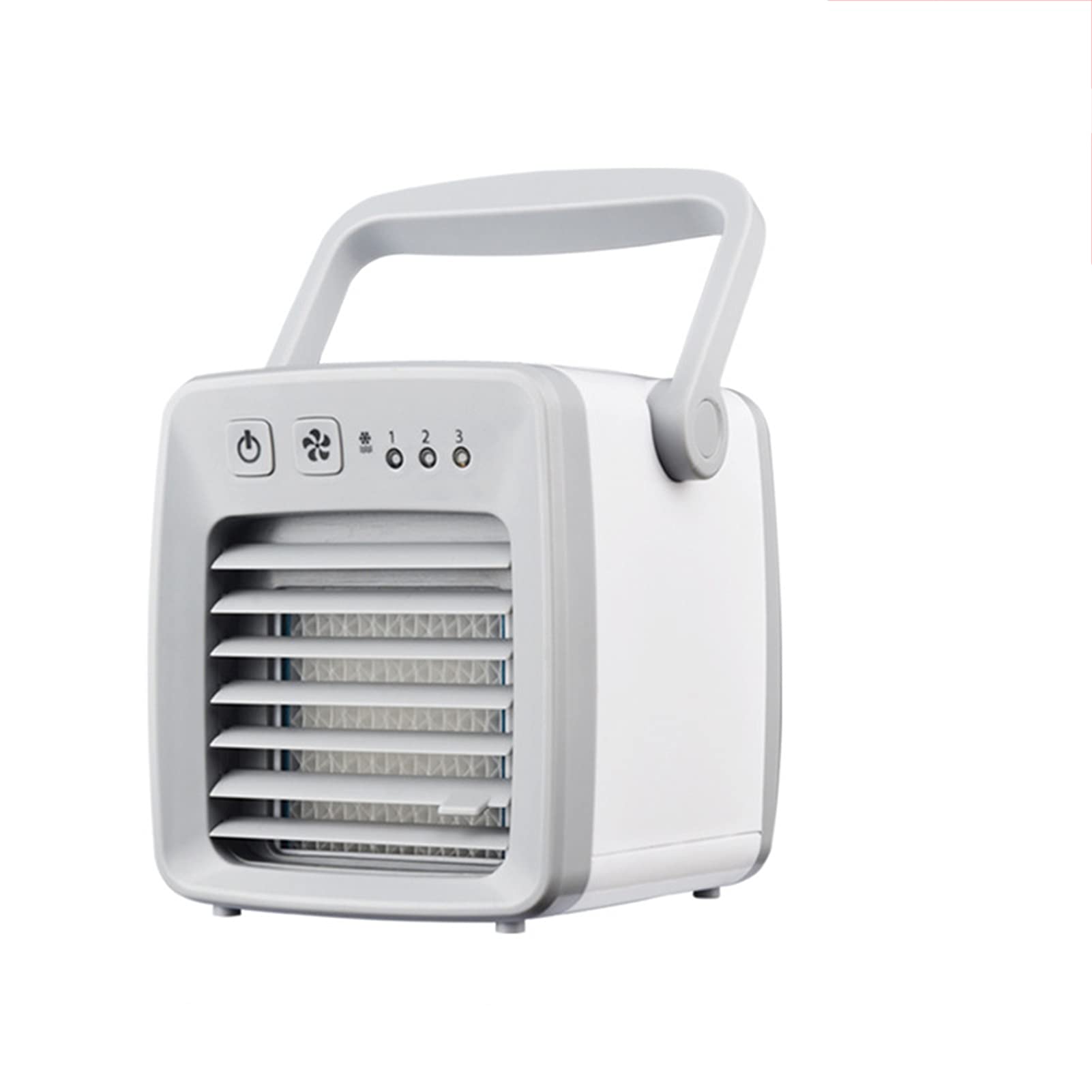 Portable Air Conditioner, Mini Water Cooling Fan Shape Refrigeration Small Portable Air Conditioner for Bedroom White