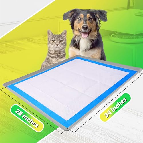 Skywin Dog Pad Holder Tray for 28 X 34 Inches Training Pads light Grey  Easy to Clean and Store Perfect for Dog Potty Tray  Silicon Wee Wee Pad Holder No Spill Pee Pad Holder for Dogs  Cucciolini Doodles Skywin dog pad holder tray for 28 x 34 inches training pads light grey  easy to clean and store perfect for dog potty tray  silicon wee wee pad holder no spill pee pad holder for dogs   cucciolini doodles