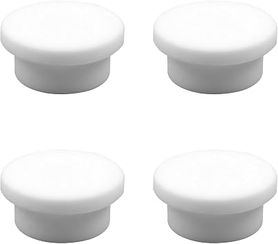 4 Pack Sink Overflow Hole Cover for Kitchen Sink Hole Overflow Cap for Bathroom Sink Basin Trim Overflow Cover Insert in Hole Round Caps White