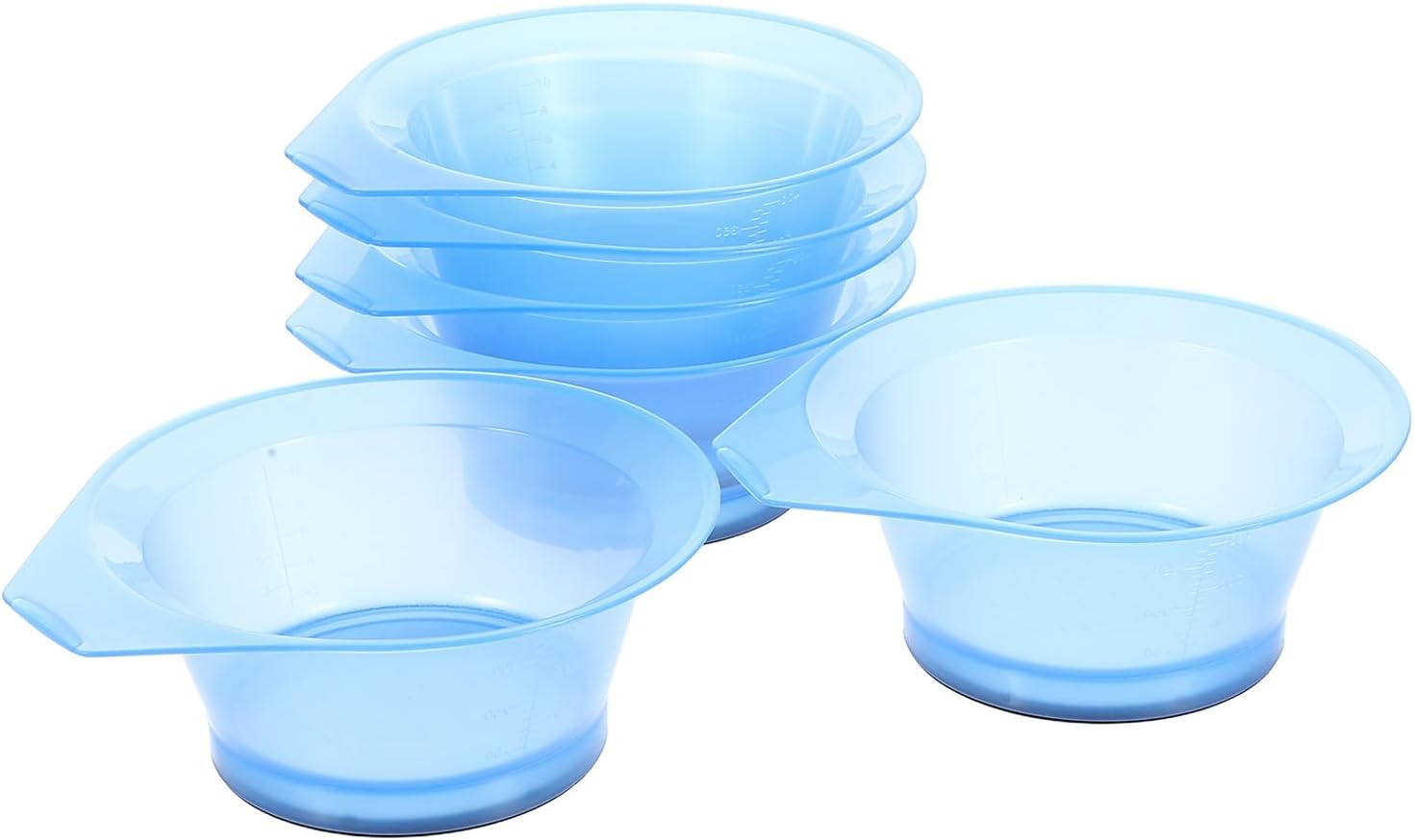 6pcs Hair Dye Mixing Bowls Hair Salon Tools Coloring Bowls for DIY Dyeing and Highlighting Random Color