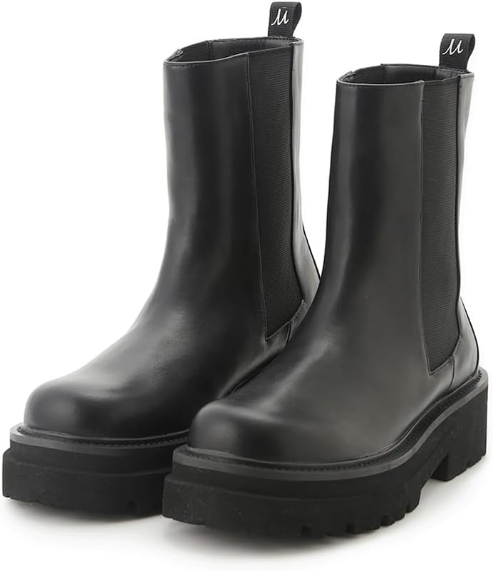 Amazon | [ミラオーウェン] Mロゴサイドゴアブーツ 09WGS251521BLK36