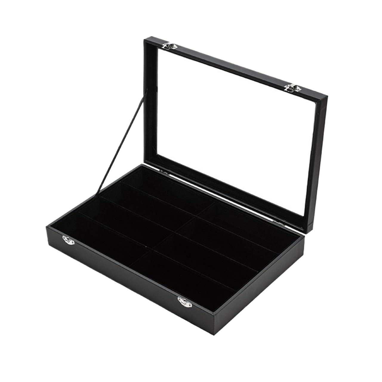 Occhiali Espositore Porta Occhiali da Sole A 8 Scomparti, Organizer for Occhiali da Vista, Espositore con Coperchio Sunglasses(Black)