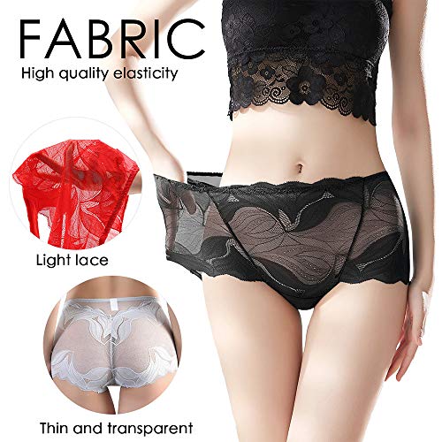Sexy Underwear for Women Ladies Seamless Brief Womens Lace Panties 5-Pack4
