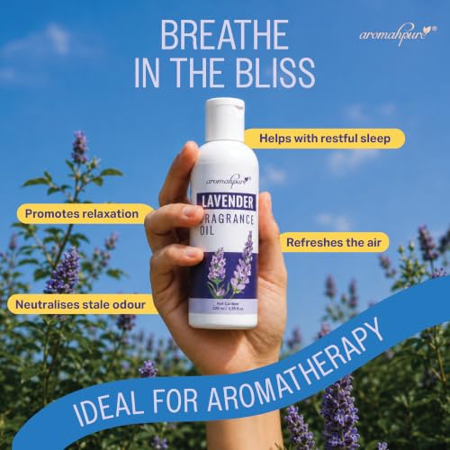 Image of Aromahpure Lavender Aroma Oil | 100ml Undiluted & Natural | Long-Lasting Scent for Aromatherapy, Candle & Soap Making, Diffusers, Room Freshener, Humidifier, Bathroom Revitalizer & Home Essentials