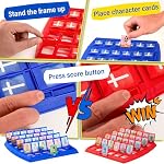 Quilinz Bible Character Mystery Game pour les enfants, qui je devine jeu de société 24 Cartes de caractères bibliques, 2 Jeux de réflexion des joueurs, Déduction logique, Soirée de jeux de famille, Don fondé sur la foi, construire la mémoire
