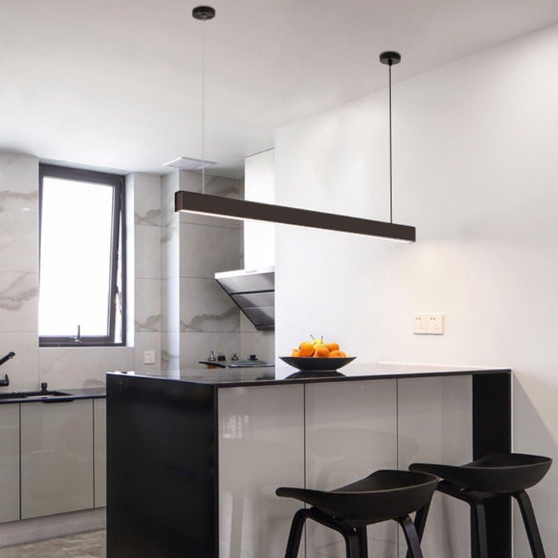 SILAMP Réglette Suspendue LED Large 120cm 35W Noir - Blanc Neutre 4000K - 5500K