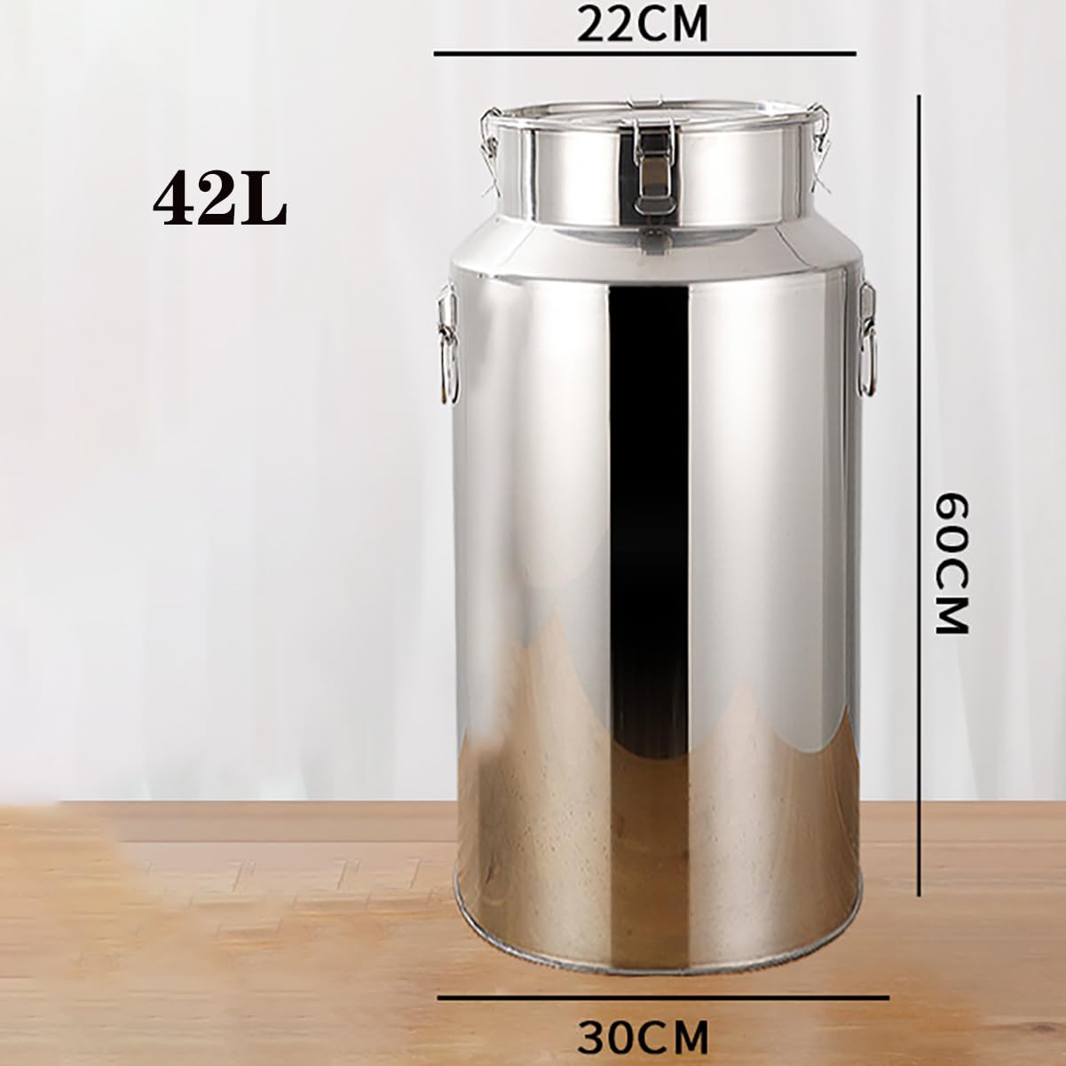 Stockage scellé Ultra épais de Baril d'acier Inoxydable 304 et Transport de bière, Lait, boîtes de thé, Huile Comestible d'arachide,100L