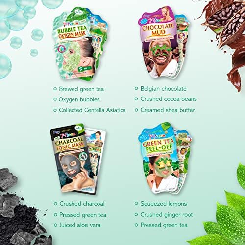 7th Heaven 'New Year, New You' Revitalising Essentials Skincare Bundle  Includes 4 Beauty Face Masks to Cleanse, Detoxify and Hydrate Skin