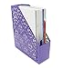 EasyPAG Desk Organizer Set - Pencil Holder Letter Sorter File Holder Business Card Holder and Sticky Note Holder, Purple