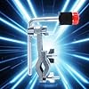 Tiardey Drum Set Mounting Clamp L-Arm Rod Chrome Cymbal Boom Arm with Stand Holder Bracket Percussion Instrument Accessories for in Use Red #5