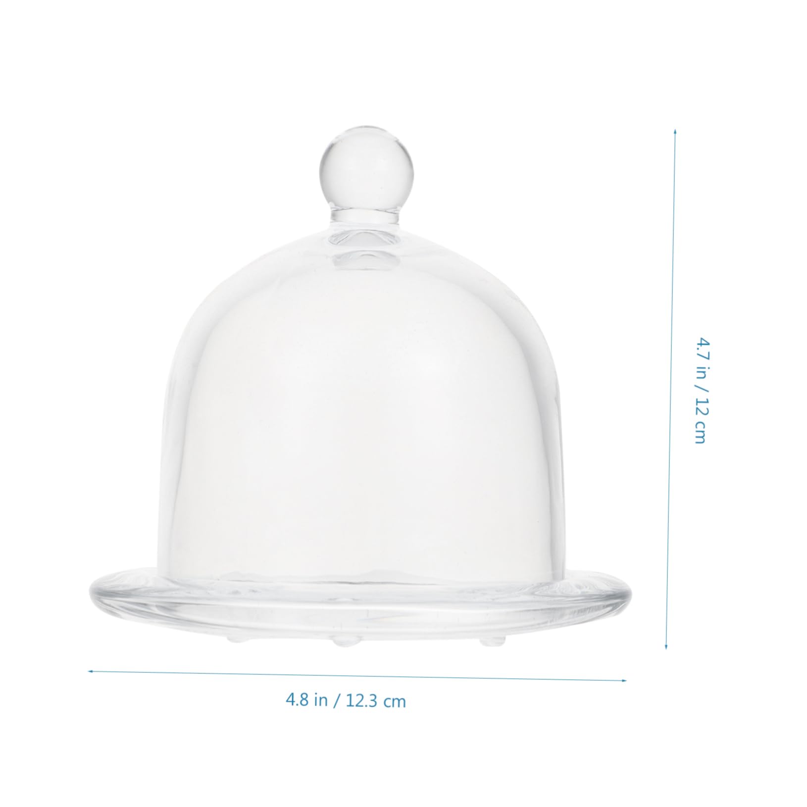 Yardwe Coupole de Verre De Gâteau Gâteau Gâteau Stand avec Couvercle Clair Rond Cloche Dôme Gâteau Affichage Couverture Gâteau Moule À Gâteau en Verre Couverture Plat De Nourriture pour