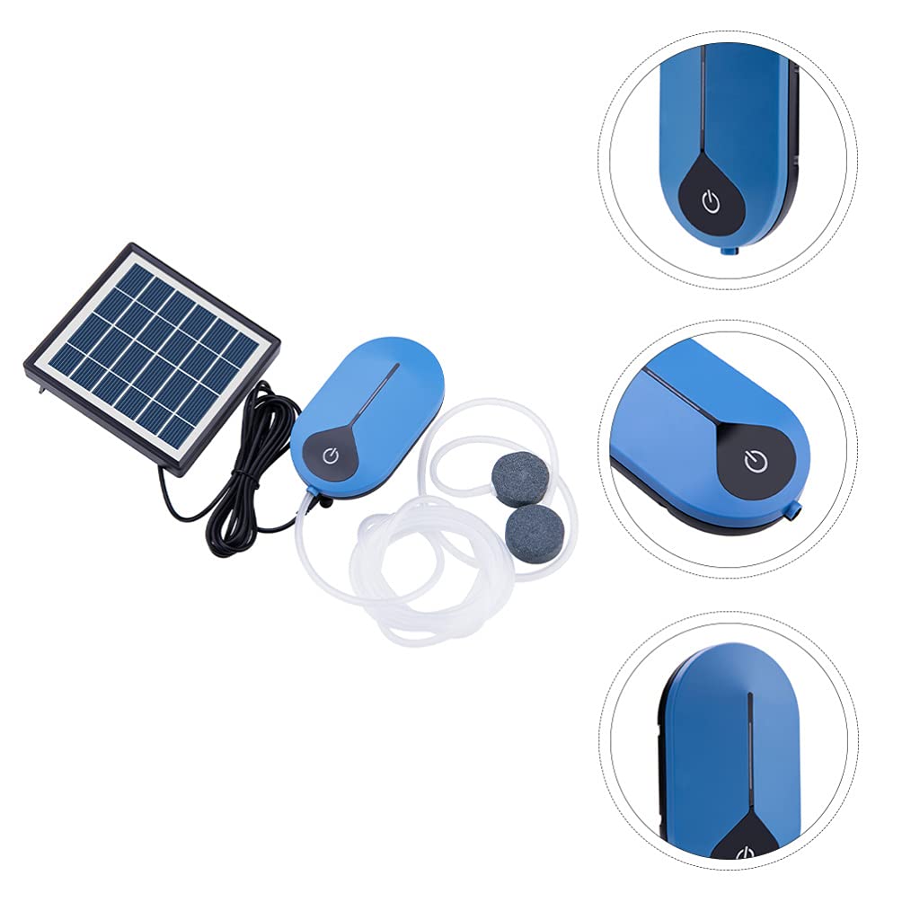 Happyyami Aireador Solar De para Acuarios Bomba De Aire Mini para Pescados Eficiencia Energética Consumo para Uso Externo Jardines y Pesca
