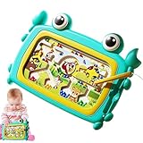 磁気迷路,楽しいカニ形の知育玩具 ペン付き | 磁気迷路玩具,幼児 子供 男の子 就学前 旅行 日常 家庭 遊び イースター バレンタイン 向け image