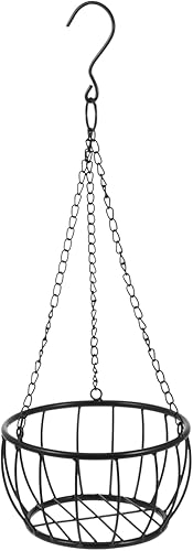 Cesta de almacenamiento tejida negra vintage con tapa, soporte decorativo para maceta, tamaño mediano, ideal para uso en interiores y exteriores,