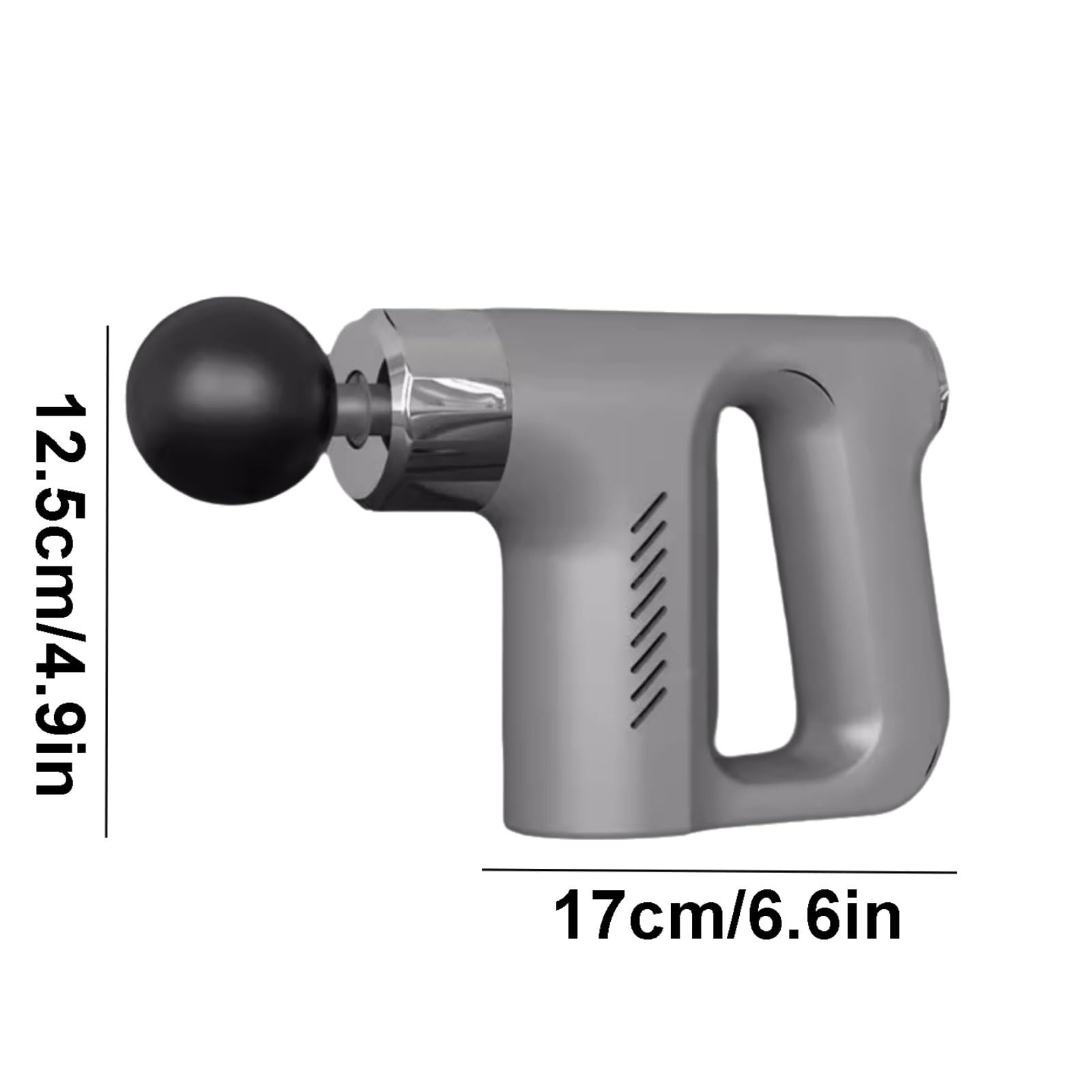 Portátil Pistola de masaje de plástico con 5 velocidades y 4 cabezales de masaje. Cómodo masajeador de percusión. Masajeador de mano recargable. poderoso(Groen)