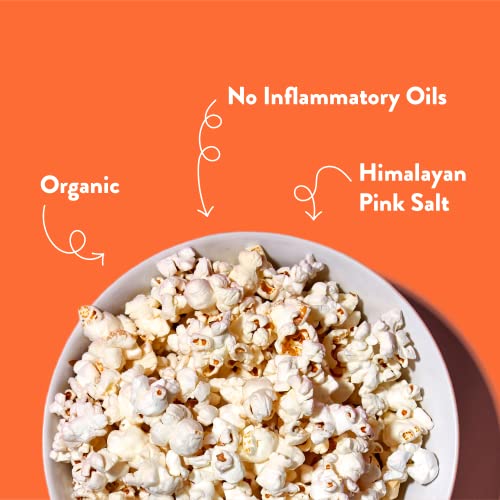 Image of LesserEvil No Cheese Cheesiness Organic Popcorn, Premium Quality, Minimally Processed, No Vegetable Oil, 0.88 Oz, Pack of 12