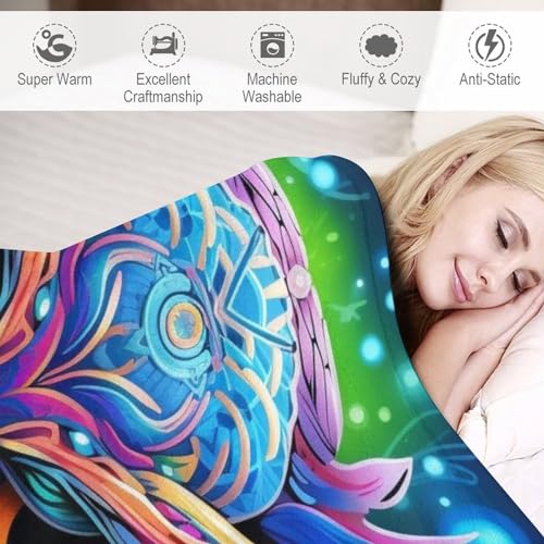 Manta de búho térmica con acabado premium para decoración de sofá 6