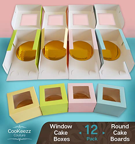 image for New Generation CooKeezz Couture - Window Cake Boxes 4 x 4 x 2.5