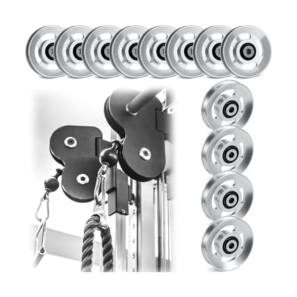 Soulchen 2-14 Pcs Aluminum Cable Pulley Wheel 90/95mm