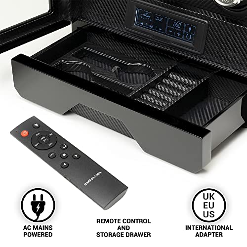 Barrington Automatic Watch Winder For 6 Watches With Silent Japanese Motor | Multi Rotation & Turns Per Day Modes | Led Digital Display | Simple Touch Operation #TOP4