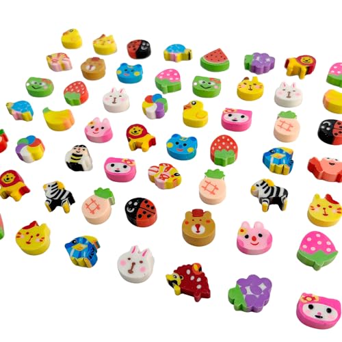 400PCS Cute Mini Erasers for Kids Bulk Fun Erasers for Classroom Back to School Party Gift (Fruit & Animal Mini)