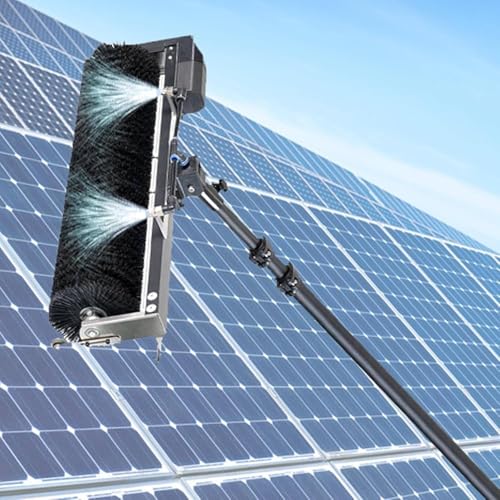 Teleskop-Reinigungsbürste für Solarmodule – Elektrischer PV-Reiniger für Dächer, Büros und Gärten – Lithium-Akku-betrieben, mühelose Reinigungslösung