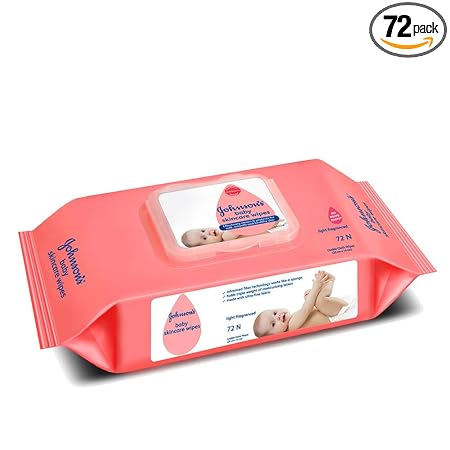 Johnson's Baby Wet Wipes | Alcohol & Soap Free | Prevents Rashes & Redness | 72s Pack