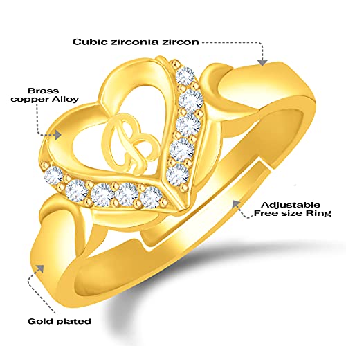 CZ Valentine American diamond I Love You B Ring