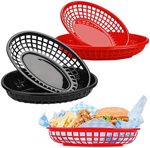 Lot De 25 Paniers à Pain Ovales En Plastique, 22,9 X 15,2 X 6