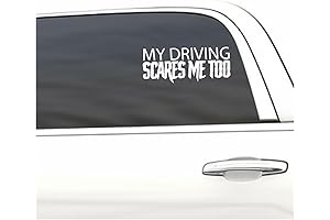 My Driving Scares Me Too Gold Sticker