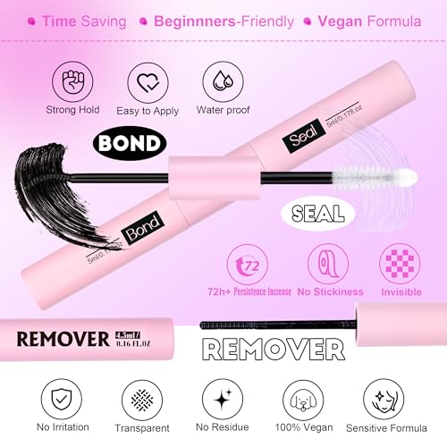 Image of Pawotence Lash Extension Kit DIY 280pcs Individual Lash Clusters Kit 30D 40D Cluster Eyelash Extensions Kit with Bond and Seal, Remover, Tweezers for Self Use (30D&40D, 9-16mm, All Kit)