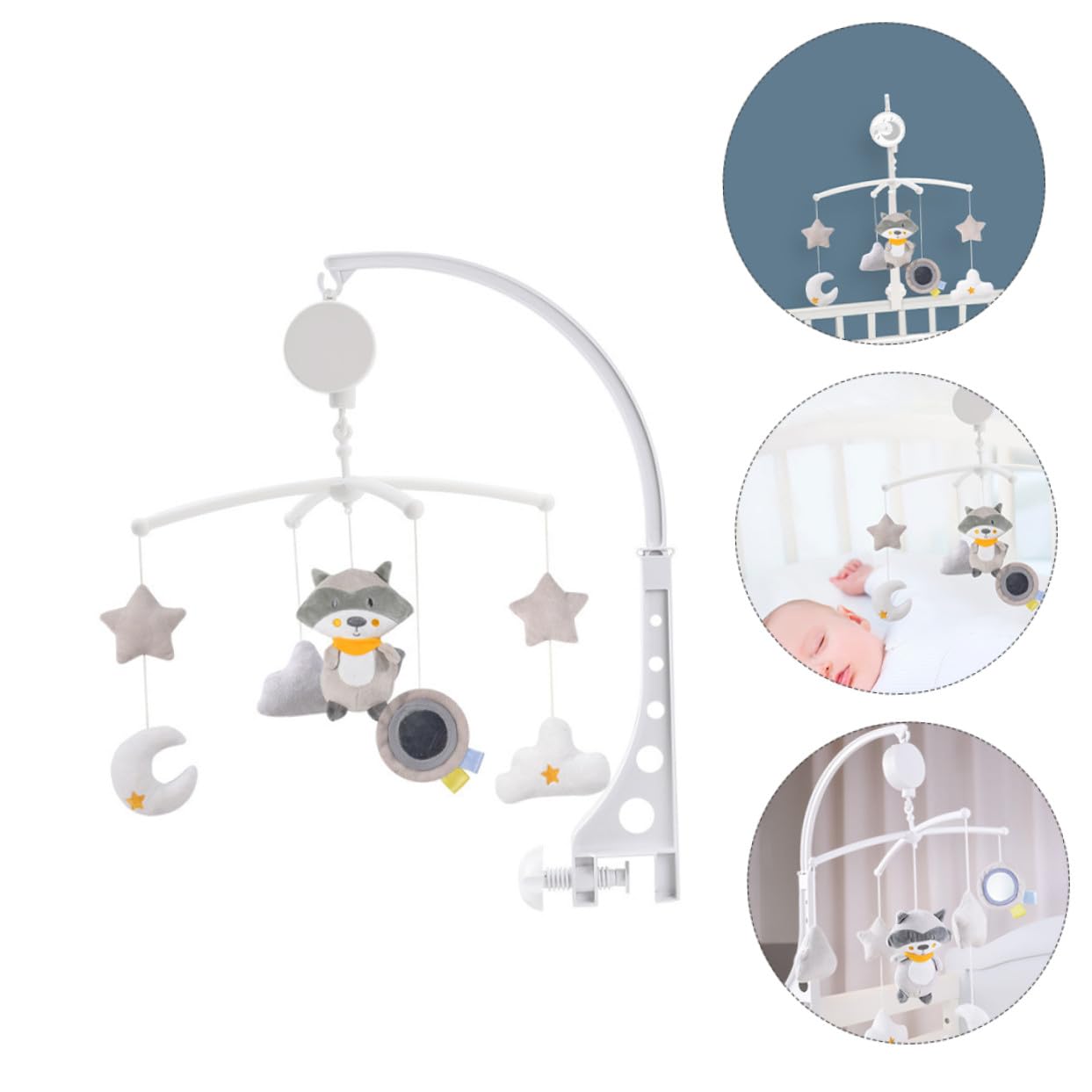 Móvil de Cuna Giratorio Carillón Musical de Plástico para Cuna | Móvil de Cuna, Adorno Colgante para Habitación, Obsequio para Baby Shower y Cumpleaños, para Bebés E Infantes