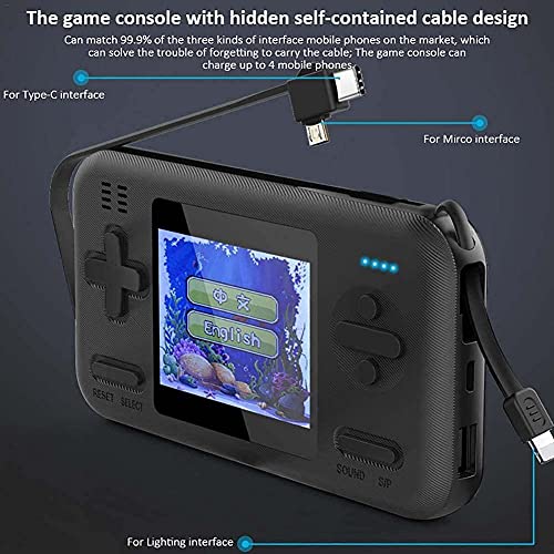 ZHZHUANG Handheld-Spielkonsole Und Tragbares Ladegerät Für Kinder Erwachsene, 416 Klassische Fc-Spiele Mit 8000Mah Fast… – Bild 8