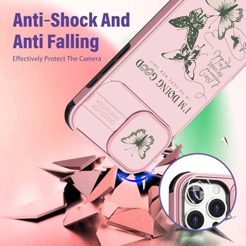 Image of Funermei for iPhone 16 Pro Case - Women Girls Cute Phone Cover Girly Pretty Aesthetic Unique Butterfly Design with Camera Cover Funda for Apple for iPhone 16 Pro