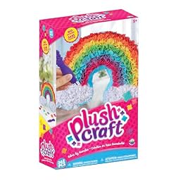 ORB PlushCraft DIY Rainbow Pillow Crafting Kit - Mess Free Fabric by Number System and No Sewing Required - Perfect Arts and Crafts Project and Gift for Boys and Girls