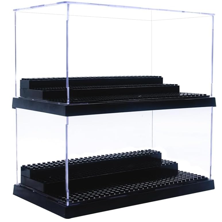 2 PCS Minifigures Display Case Box for LEGO Lovers Protect Your Minifigures from Dust and Water Stains