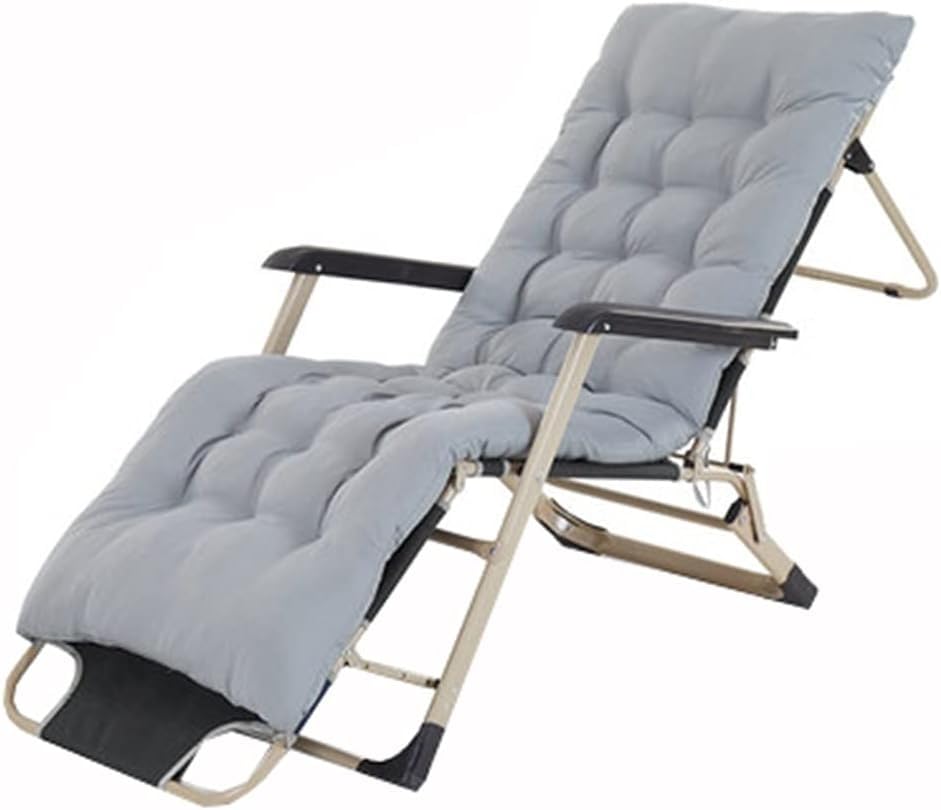 Fauteuil inclinable pliable réglable en acier noir charge 250 kg