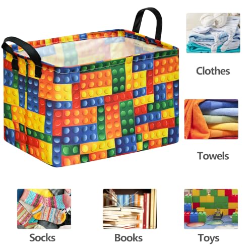 Image of Storage Basket Laundry Clothes Basket Laundry Hamper | Storage Box and Bins Gift Basket with Handles